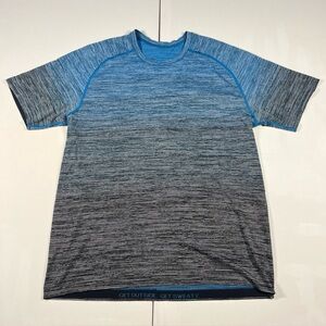 Lululemon T Shirt Metal Vent Tech Tee Performance Stretch Black Blue Men’s XL